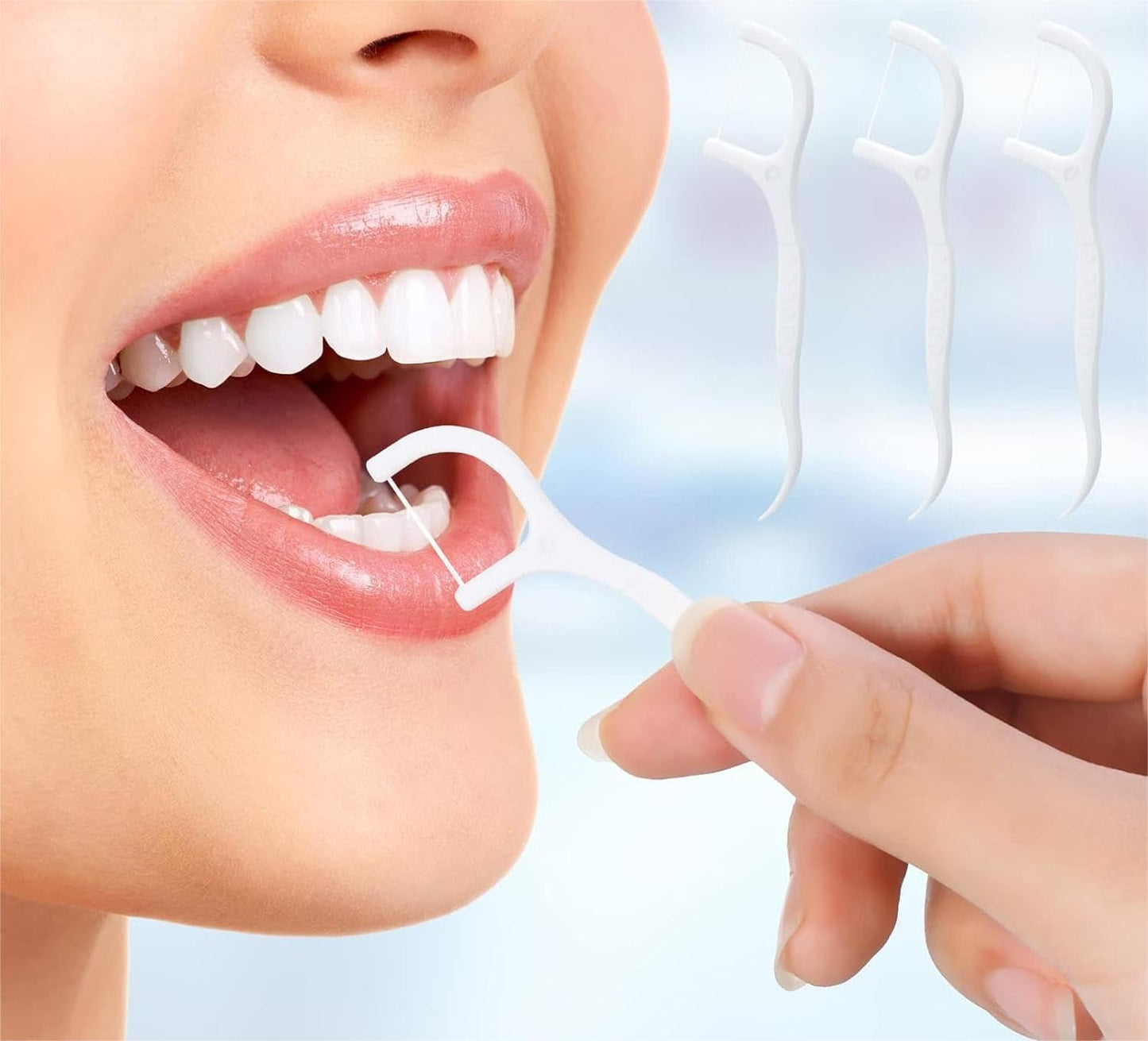 200PCS Dental Floss Sticks - Disposable Toothpicks for Teeth Cleaning, Teeth Sticks, Tooth Picks, Floss Picks (200 Picks)