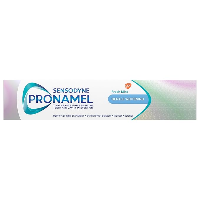 Sensodyne Pronamel Gentle Teeth Whitening Enamel Toothpaste for Sensitive Teeth, to Reharden and Strengthen Enamel, Amazon Exclusive, Fresh Mint - 4 Ounces (Pack of 4)