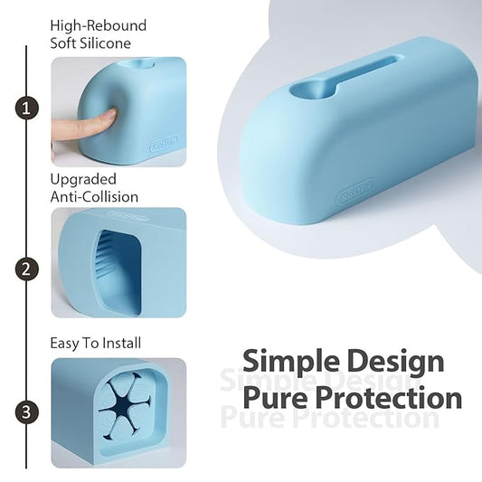 Bathtub Faucet Cover, Soft Silicone Bath Faucet Cover for Kids, Bath Spout Cover for Tub, Faucet Cover for Bathtub Safety, Toddler Bath Tub Spout Protector Cover, Universal Fit (Blue)