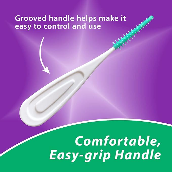 BrightWorks Mint Dental Picks, with Extra Soft Rubber Bristles and Flexible Tip, Clean Gently and Effectively Between Teeth, Travel Case Included, 3 Packs (64 Per Pack) [192 Total Picks]