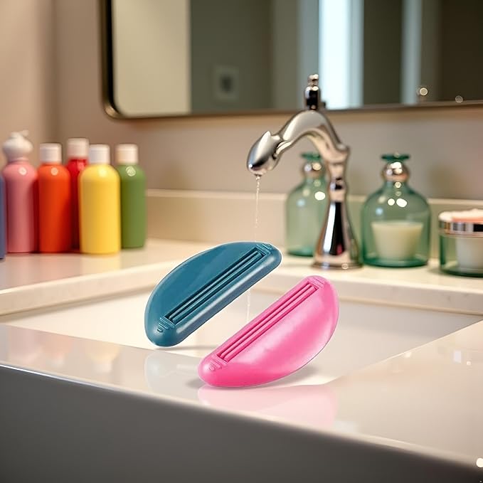 2Pcs Toothpaste Squeezer Squeeze Tooth Paste Tube Cosmetics Cleanser Extruder Clamps Toothpaste Dispenser Toothpaste Clip, Convenient and Attractive, Daily Living Tube Squeezing Aids