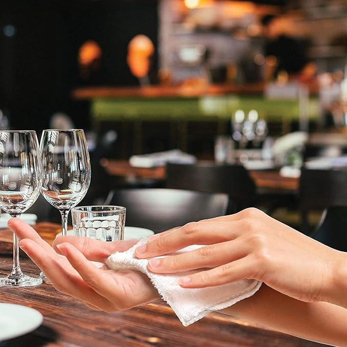 Oshibori Moist Terry Cotton Refreshment Towels (50 Pack, 8 x 8 Inches) - White Mildly Scented Pre-moistened Towel to Use Hot or Cold - Lemon & Lavender Scent Bundle of 25 each