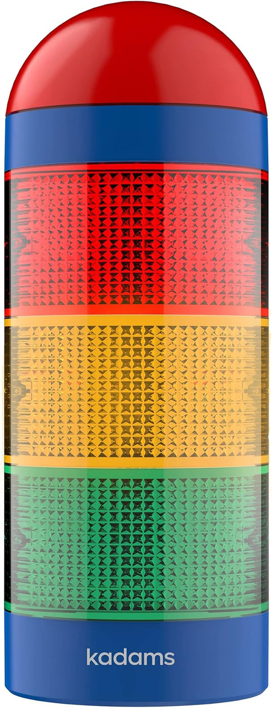 KADAMS Visual Timer for Kids with Audio Pre-Alarm - Traffic Light Alarm for Kids Toddler Teachers Classroom Home Time Management Tool 24hr Countdown Pause Memory Function