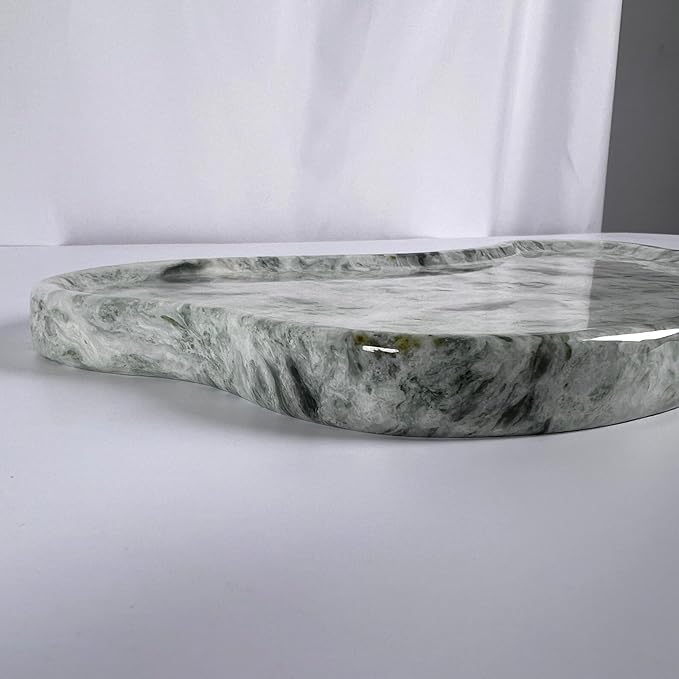 Natural Travertine Tray (Green（Glossy）)