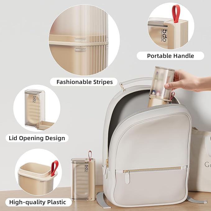 VITVITI Travel Soap Case Container, Portable Toothbrush Travel Case Dish Tray, 7.88 Inch Toothpaste Traveling Toothbrush Holder Set with Cover for Trip/Bathroom/Camping, Clear Coffee