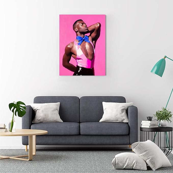 SchindlerBang Romantic Male Canvas Art,Vintage Style Portrait Print,Fashionable Wall Decor,Modern Living Space,16x20inch Framed Painting Ready to Hang