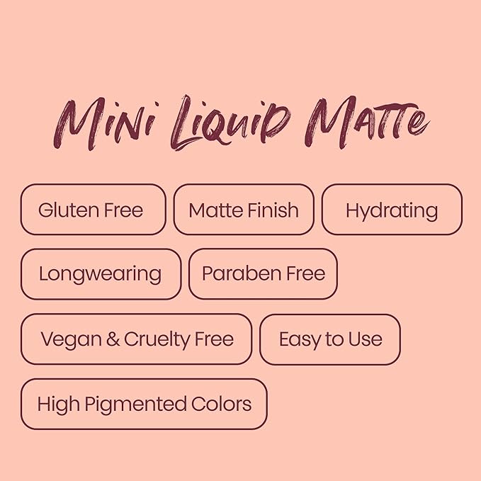 The Lip Bar - Nonstop Liquid Matte Lipstick Mini 2-Pack, Curlfriend (Mauve Pink) + Savage (Chocolate Red-Brown) - High Pigment - One Swipe - Long Lasting - Jojoba Oil & Vitamin E - Vegan - .24 fl oz