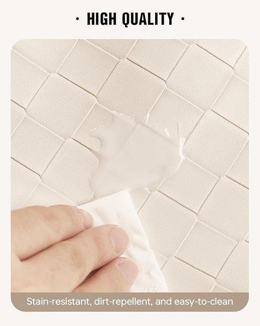 EACHY Travel Toiletry Bag with Hanging Hook, Portable Makeup Cosmetic Bags for Women, Water-Resistant Full-Size Travel Accessories (Plait White)