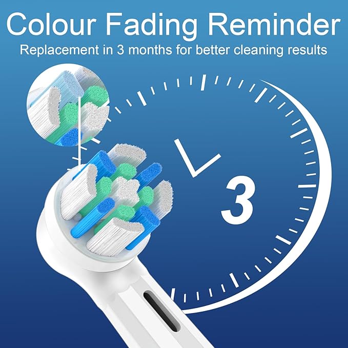 6 Pack Replacement Heads with Medium Soft Bristles Compatible with Oral b IO 2/3/4/5/6/7/8/9/10 Series Electric Toothbrush, IO Brush Heads Compatible with Oral b (White)