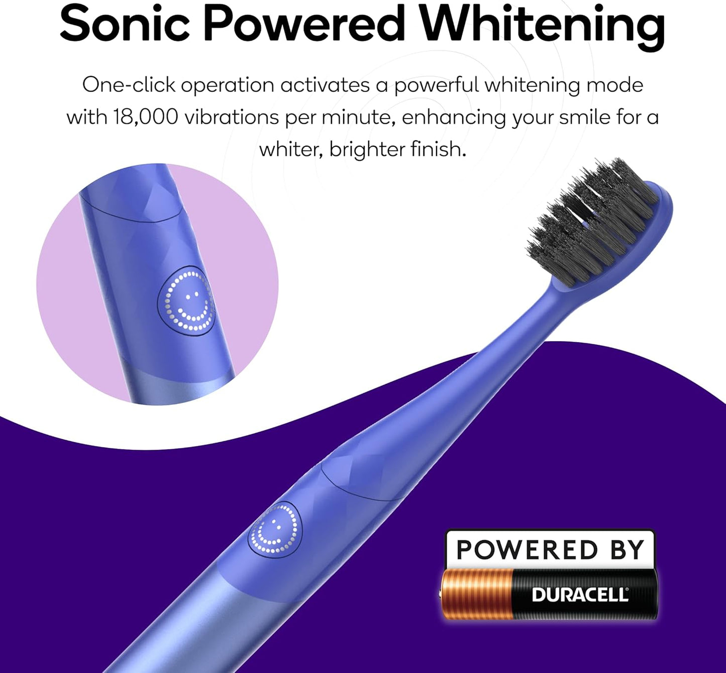 Burst Nova Toothbrush (2 Pack/Pink & Blue) | Sonic Powered Teeth Whitening | Super-Soft Bristles | 18000 VPM | 2 Minute Timer | Aluminum Handle | Replaceable Brush Head | Compact Size | AAA Battery