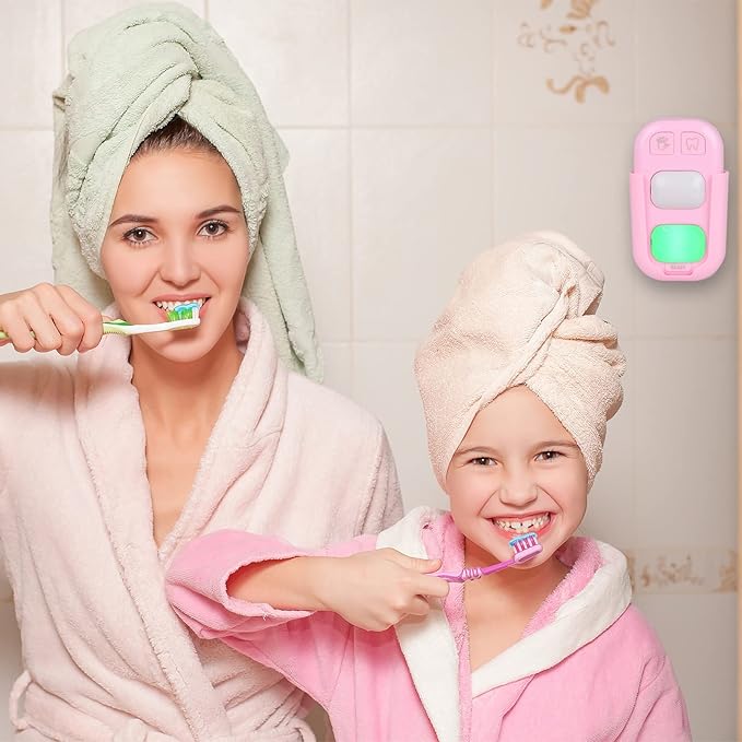 Timer for Kids, 2 Minutes Teeth Brush Timer,20 Seconds Bathroom Hand Washing Timer, Color Indicator Light Stick on Bathroom Timer for Children Training Coach (Pink)