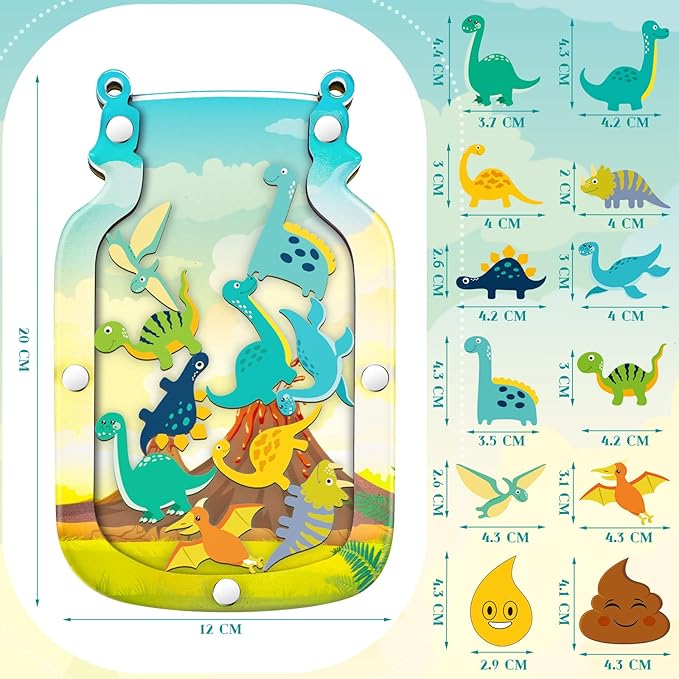 Qunclay Reward Jar for Kids Pot Training Reward Jar Classroom Incentive Good Behavior Responsibility Chart for Christmas Boys Girls Gift(Dinosaur Style)