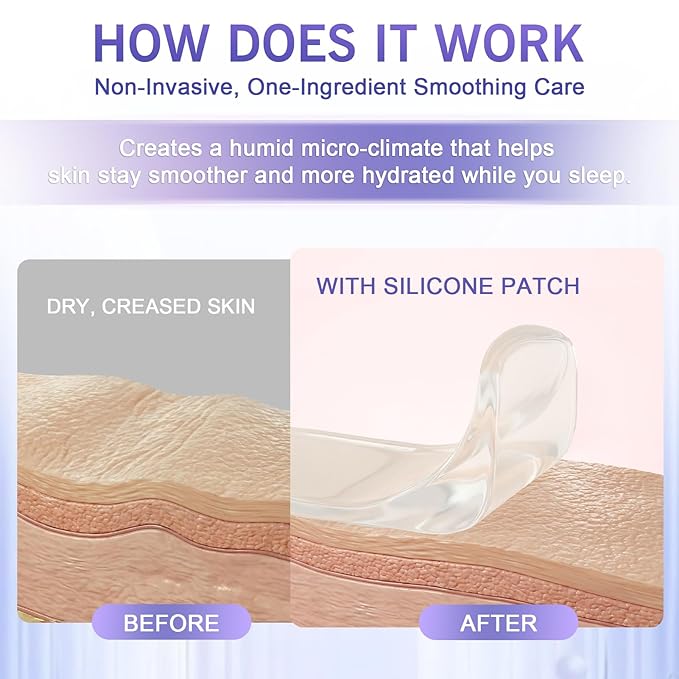 Forehead Wrinkle Patches – Anti Wrinkle Silicone Pads for Fine Line Remover, Reusable Face, Neck & Chest Decollete Patches for Women, Overnight Anti Aging Wrinkles Patches for Sensitive Skin, 6 Pack