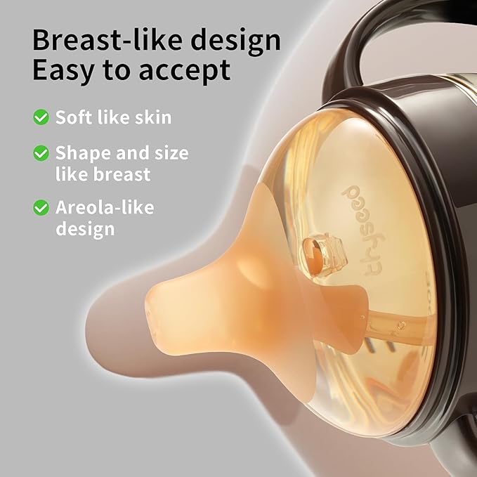 Thyseed Infant Spill Proof Weighted Straw Sippy Cups with Handles and Lids Breastfed Baby First Soft Spout Top Training Water Cup Toddler Boy Girl No Leak Transitioning Bedtime Milk Bottles 6 Months+