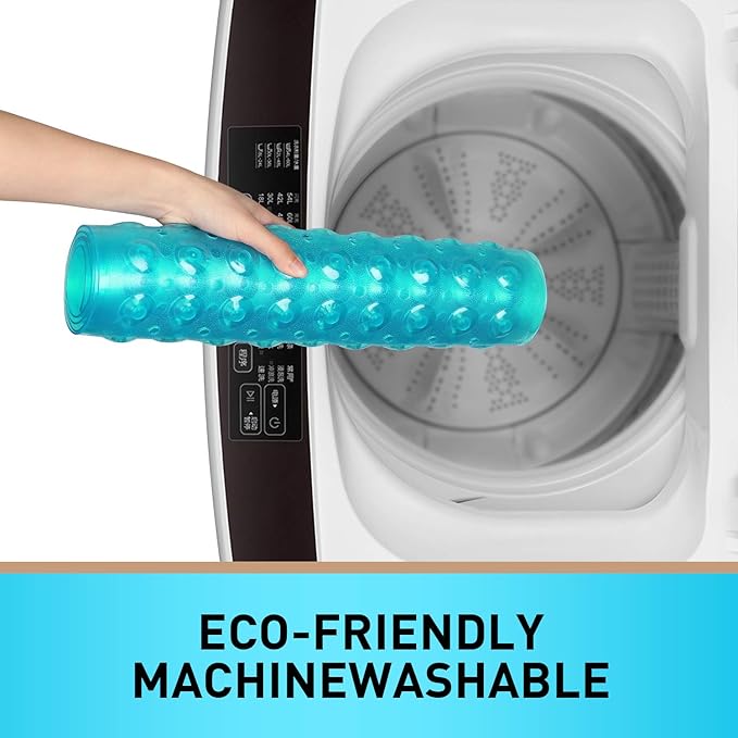 Sheepping Baby Bath Mat Non Slip Extra Long Bathtub Mat for Kids 40 X 16 Inch - Eco Friendly Bath Tub Mat with 200 Big Suction Cups,Machine Washable Shower Mat (Green)