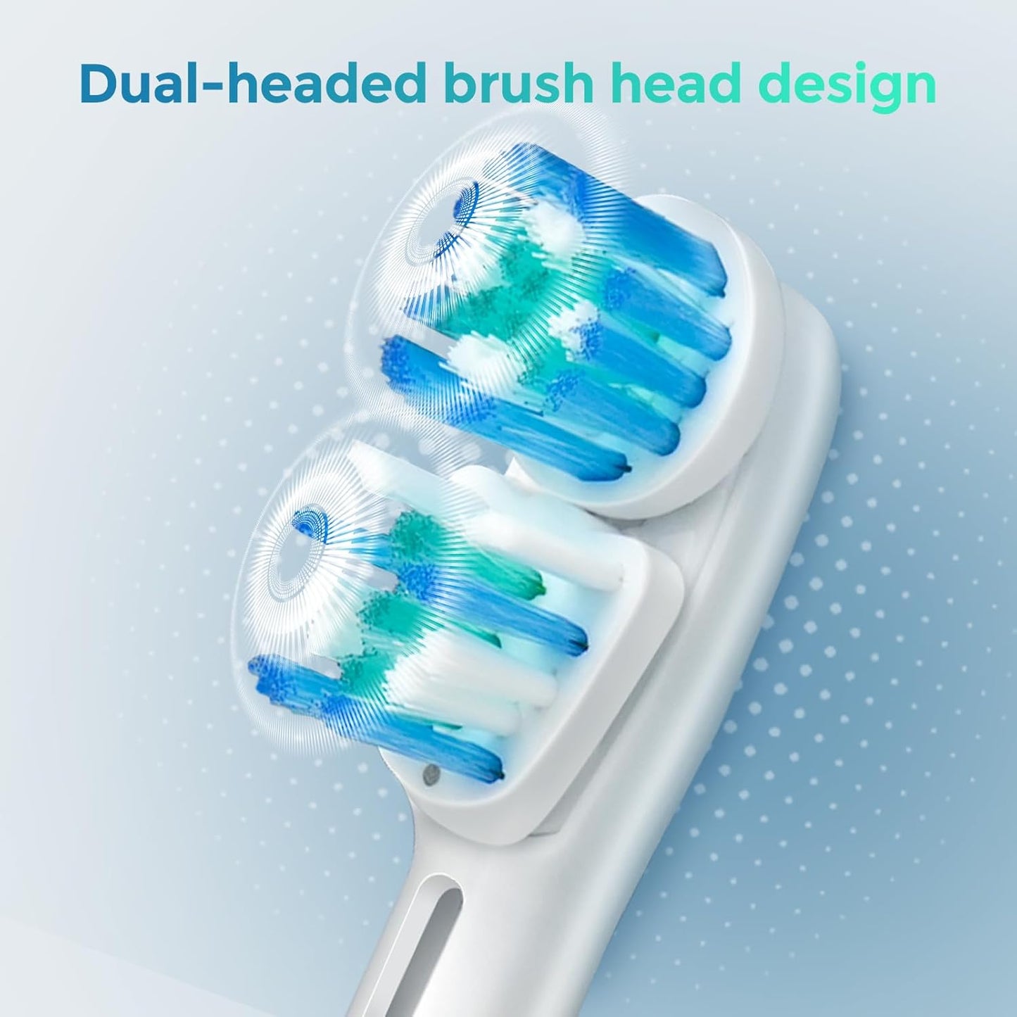 16 Pcs Double Heads Replacement Toothbrush Heads Compatible with Oral B Braun,Electric Toothbrush Heads Refill for Pro 500/1000/1500/3000/7000/8000/9600