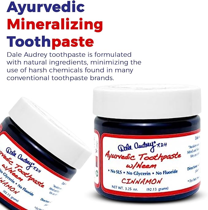 Ayurvedic Mineralizing Tooth Paste for Sensitive Teeth | Organic Refreshing Cinnamon Flavor for Teeth Whitening & Fresh Breath | Enamel Repair Vegan Toothpaste, Ayurvedic Non-Toxic Toothpaste-3.25 Oz
