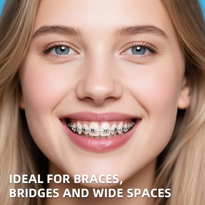 RioRand Dental Floss for Braces, Bridges, and Implants, PTFE & PFAS Free Floss, 80 Pre-Cut Strands(Pack of 2)