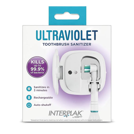 Interplak by Conair UV Toothbrush Sanitizer, Kills 99.9% of Bacteria on Your Toothbrush