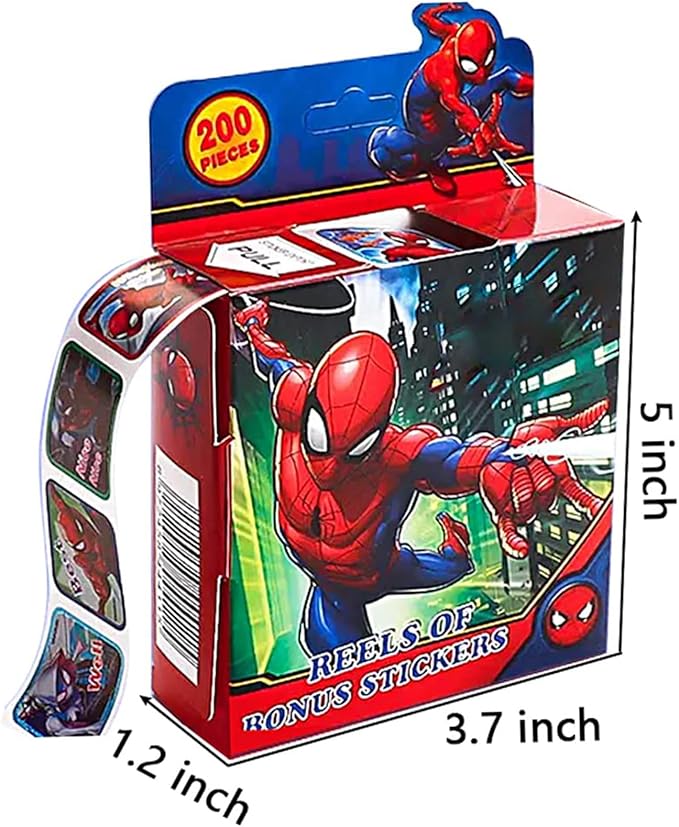 2 Pack Roll Stickers Kids Sticker, 20 Designs,400 Pcs Self Adhesive Label 1-1/2 Inch Self Adhesive Label Roll Stickers for Kids and Teacher