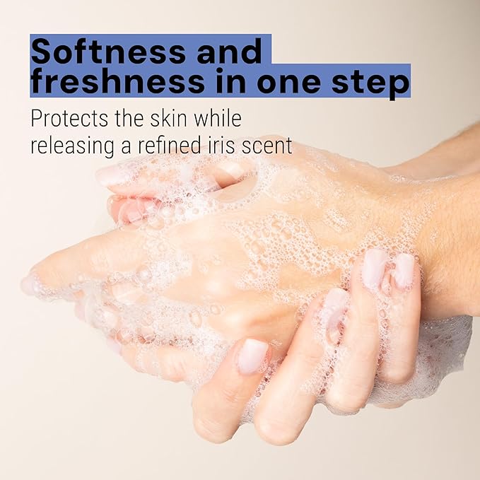 Panier des Sens - Liquid Hand Soap Refills – Blooming Iris Foaming Hand Soap Refill – French Coconut Oil Moisturizing Hand Wash - Kitchen & Bathroom Hand Wash- Soft Soap Refill 96% Natural - 34 Floz