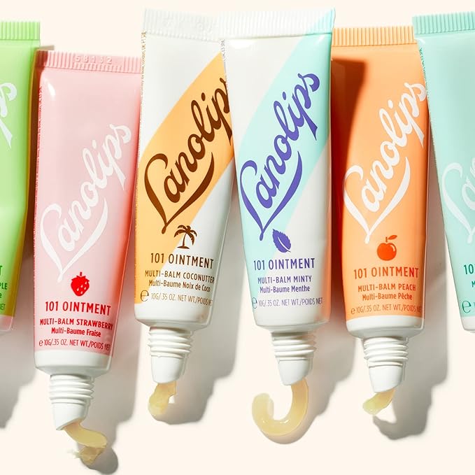 Lanolips 101 Ointment - Lanolin Lip Balm for Smooth, Hydrated & Healthy Lips - Multipurpose Lip Ointment with Lanolin Oil for Dry Lips, Cuticles & More - Peppermint (0.35 oz)