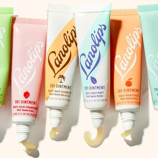 Lanolips 101 Ointment - Lanolin Lip Balm for Smooth, Hydrated & Healthy Lips - Multipurpose Lip Ointment with Lanolin Oil for Dry Lips, Cuticles & More - Peppermint (0.35 oz)