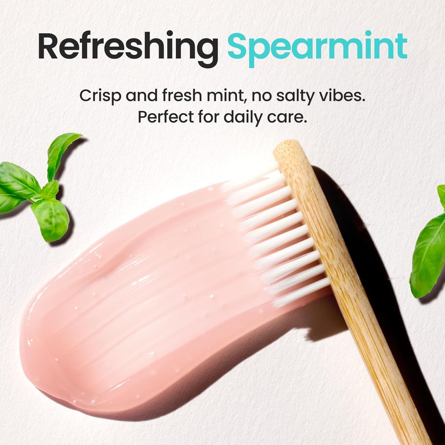 HIMALAYA PINKSALT Fluoride Free Hydroxyapatite Toothpaste with Niacinamide, Helps Remineralize, Appropriate for Sensitive Teeth, Teeth Whitening - for Adult, Kids Oral Care - Spearmint Flavor, 3.9 oz