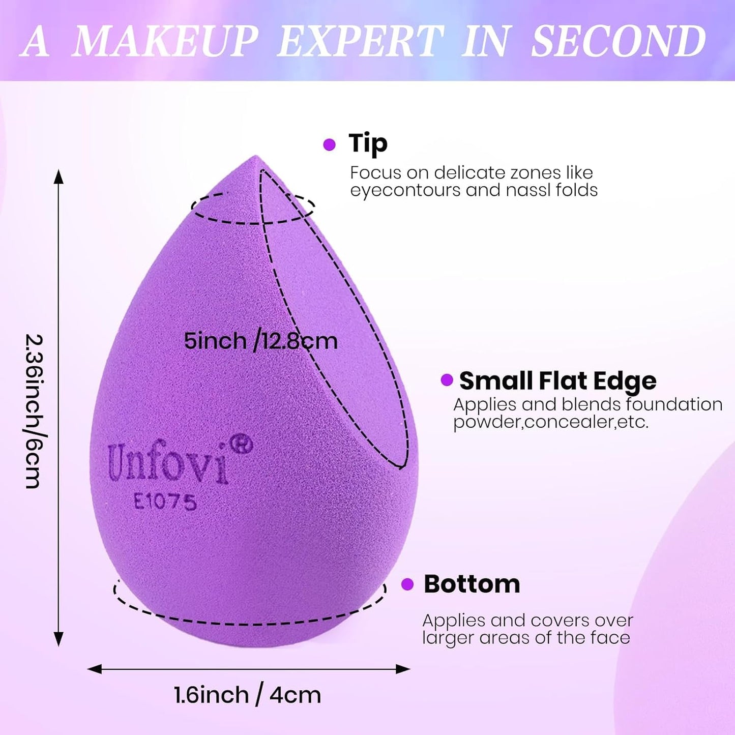 7-Pack Makeup Sponges Set, Cosmetic Sponge for Foundation & Concealer, Latex-Free Reusable Beauty Face Blender, Soft Makeup Blenders for Liquid, Cream, Powder Wet/Dry Application (Multi)