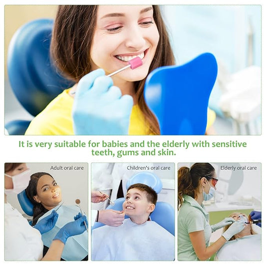 250 Pcs Disposable Oral Cotton Pink Cotton Swabs Sents Disposable Oral Care Swabs Teeth Cleaning Swabs Sponges Toothpicks Elderly Care Products Swabs Sponge Swabs Baby