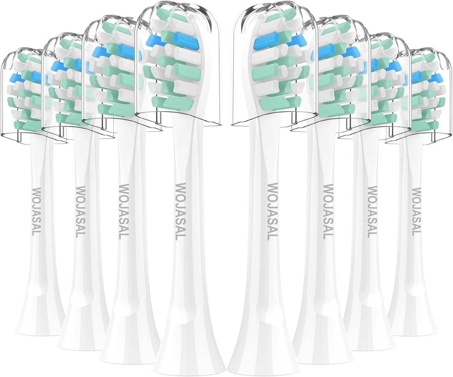 Replacement Brush Heads Compatible with Philips SoniCare Electric Toothbrushes, Dupont Bristles for Effective Cleaning, Snap-on System, 8 Pack, White