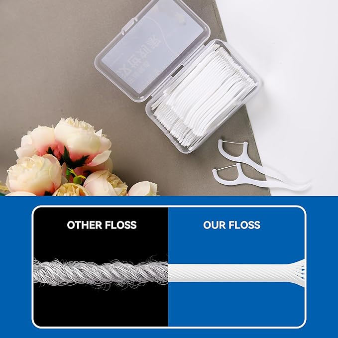 Dental Floss Picks 300 Count Tooth Picks Flossers Gen 3 Toothpicks Sticks to Remove Plaque & Protect Gingivae for Adults & Kids Teeth Cleaning