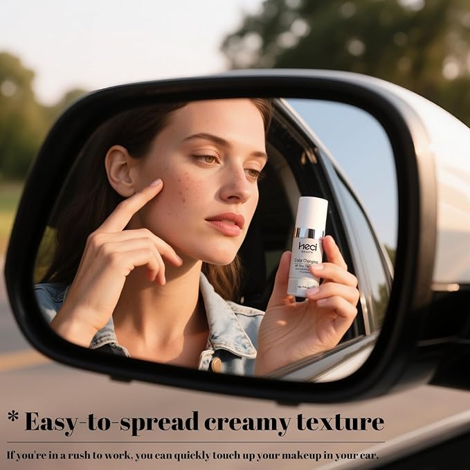 Color Changing Foundation Liquid Base,2 Pack Travel Size,Improves Uneven Skin Tone, Lightweight & Lasting,Make up for Concealer Cover Cream,Nature Finish for All Skin 0.42 oz