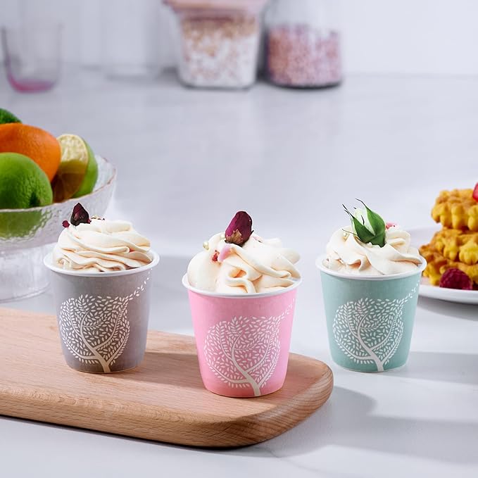 LITOPAK 600 Pack 3 oz Disposable Bathroom Cups, Colorful Small Disposable Paper Cups for Parties, Picnics, Barbecues, Travel and Events