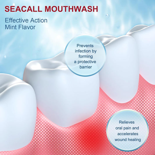 Oral Rinse Mouthwash - Mouth Rinse Help Canker Sores & Gingival Bleeding Treatment - Fresh Mild Mint (100ml/3.4 Fl oz)