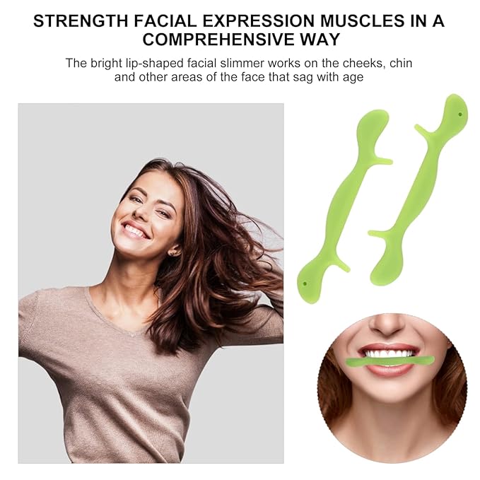 COHEALI Smile Practice Tool Silicone Speech Stutter Straighteners Trainer for Lips Shaper and Face Compact -wrinkle Mouth Muscle Trainer