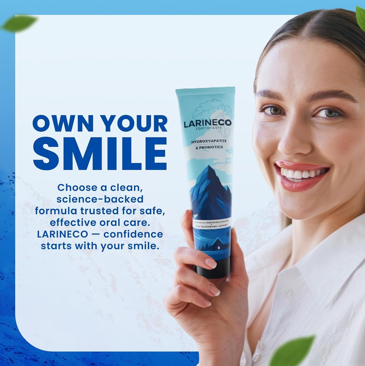 Larineco Nano Hydroxyapatite Toothpaste – Sulfate Free Remineralizing Toothpaste – Enamel Care, Gentle Whitening, Sensitive Teeth, Non Sulfate – 4oz