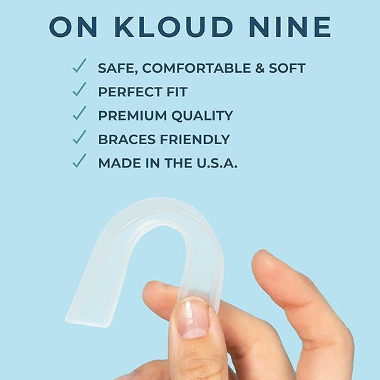 Kloud Night Guard - Mouth Guard for Clenching Teeth and Grinding Teeth, 2 Pack Custom Moldable Dental Mouth Guard (Clear)