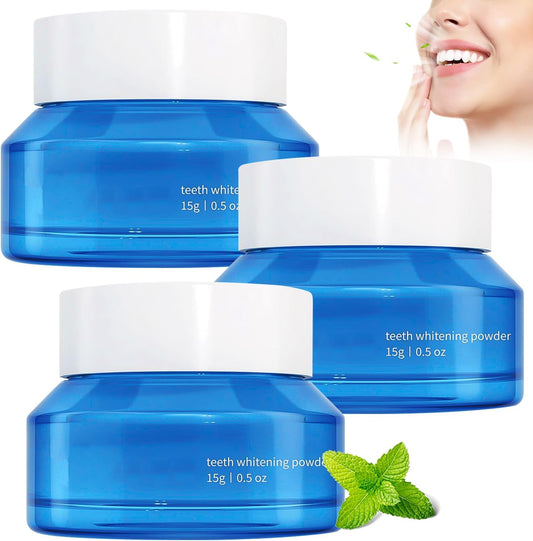 Teeth Whitening Powder, Natural Teeth Whitener, Teeth Whitening Powder Toothpaste, Instant Teeth Whitening and Stain Removal, Fresh Breath (3PCS)