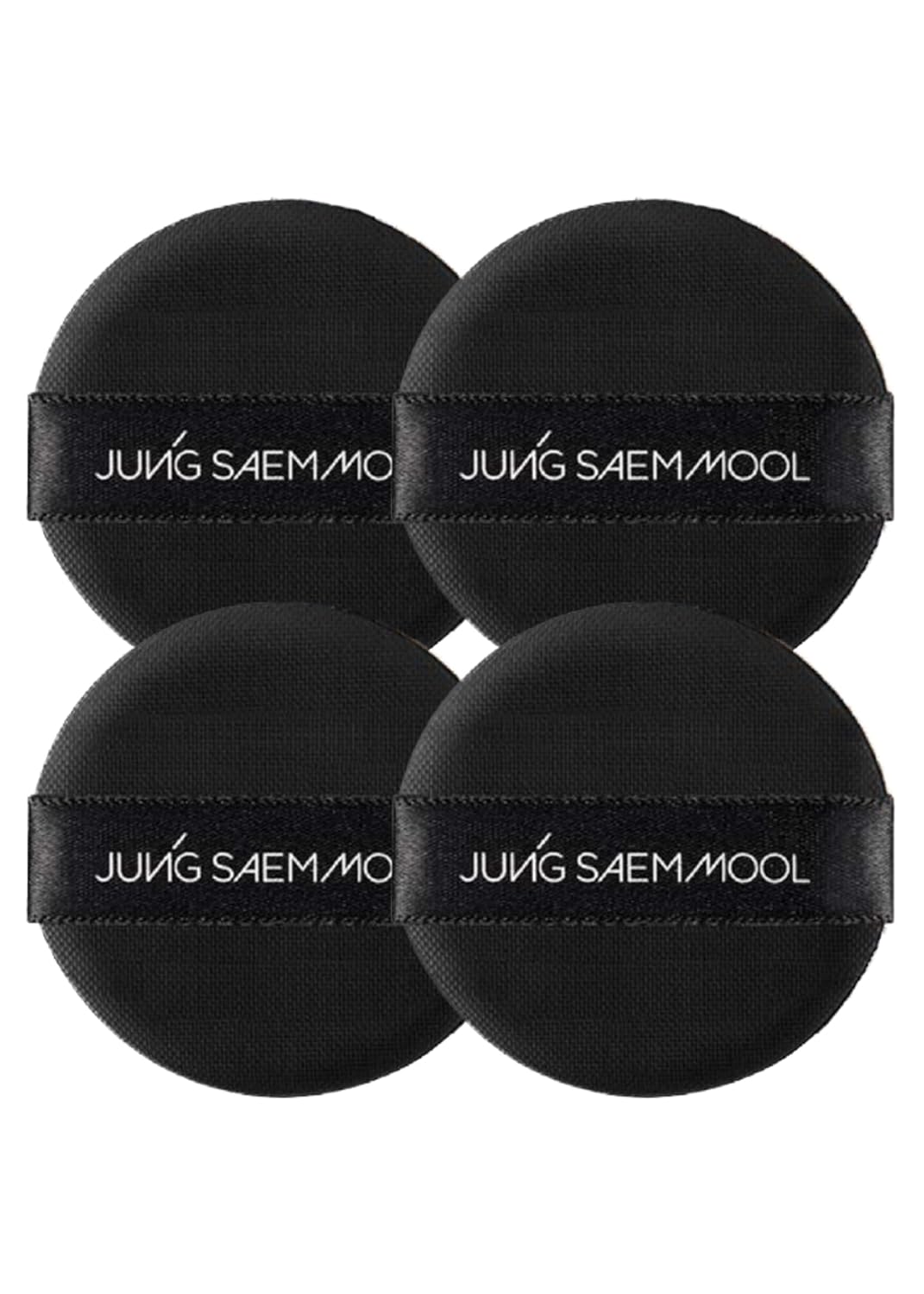 JUNG SAEM MOOL Cushion Puff (4pc) Natural Cover Puff for Smooth Fitting with The Round Shape 2.1 Inch