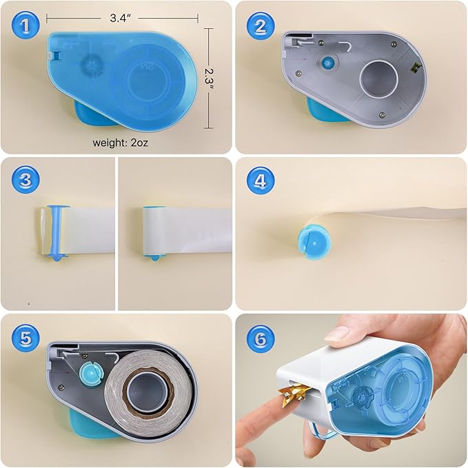 Manual Sticker Dispenser for Rolls of Stickers with 1520Pcs 1Inch Gold Star,Red Heart,Smiley Face Stickers for Kids Reward,Behavior Chart,School Classroom Student Teacher Supplies Gifts(Blue)
