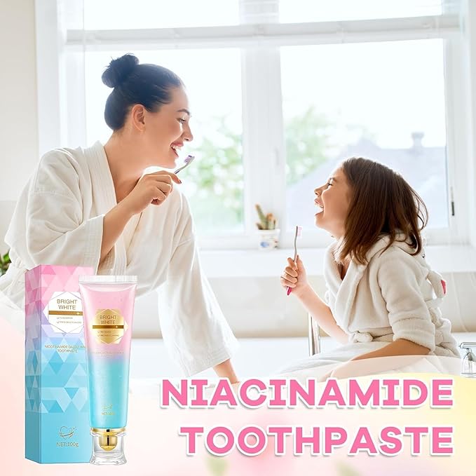 Niacinamide Whitening Toothpaste, Niacinamide Toothpaste with Natural Gentle Care Deep Stain Removal Clean, It Has a Powerful Effect of Whitening Teeth (1PC)