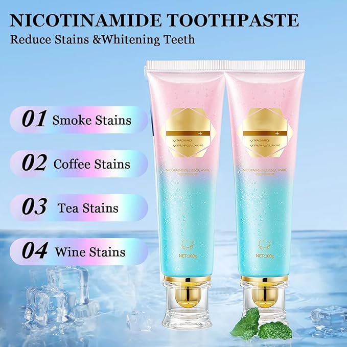 Niacinamide Whitening Toothpaste Acssart Radiant White Toothpaste,Niacinamide Intensive Whitening Toothpastes,Nicotinamide Radiant Whiten Toothpastes (1)