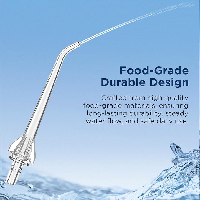 6 Replacement Heads for Nicwell/Oralfree F5025(F5025D)/F5025 Water Flosser (6 Classic Jet Tips + Storage Case Bundle)