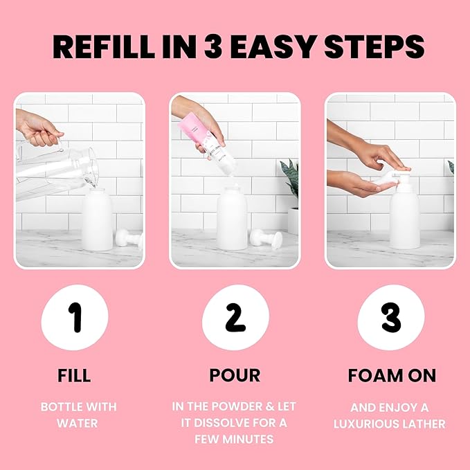 Foaming Hand Soap Refills (10 Pack), Concentrated Powder Soap Refills, Make 10 Bottles of Eco Friendly, Non Toxic, Plastic Free Foaming Hand Wash (Sweet Citrus)