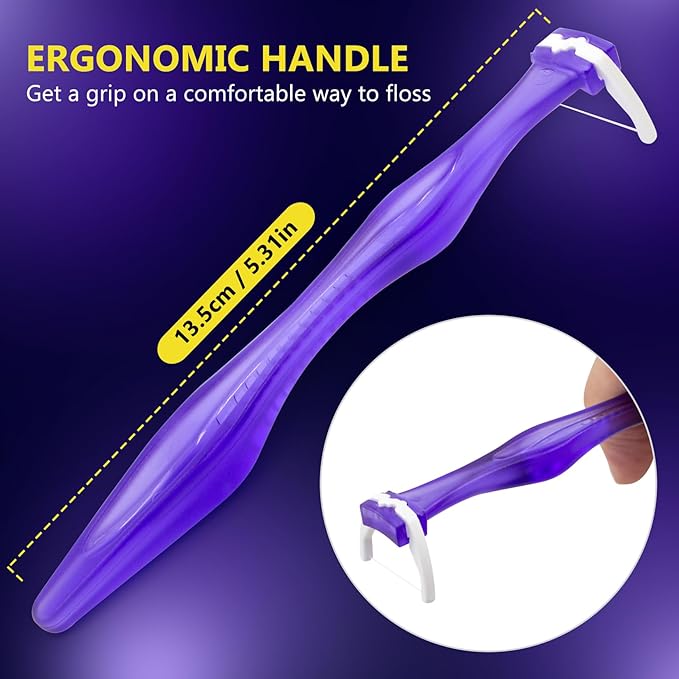 Bopika Dental Floss, Extra Strength Floss with 1 Dental Floss Handle and 120 flosser Refill Heads