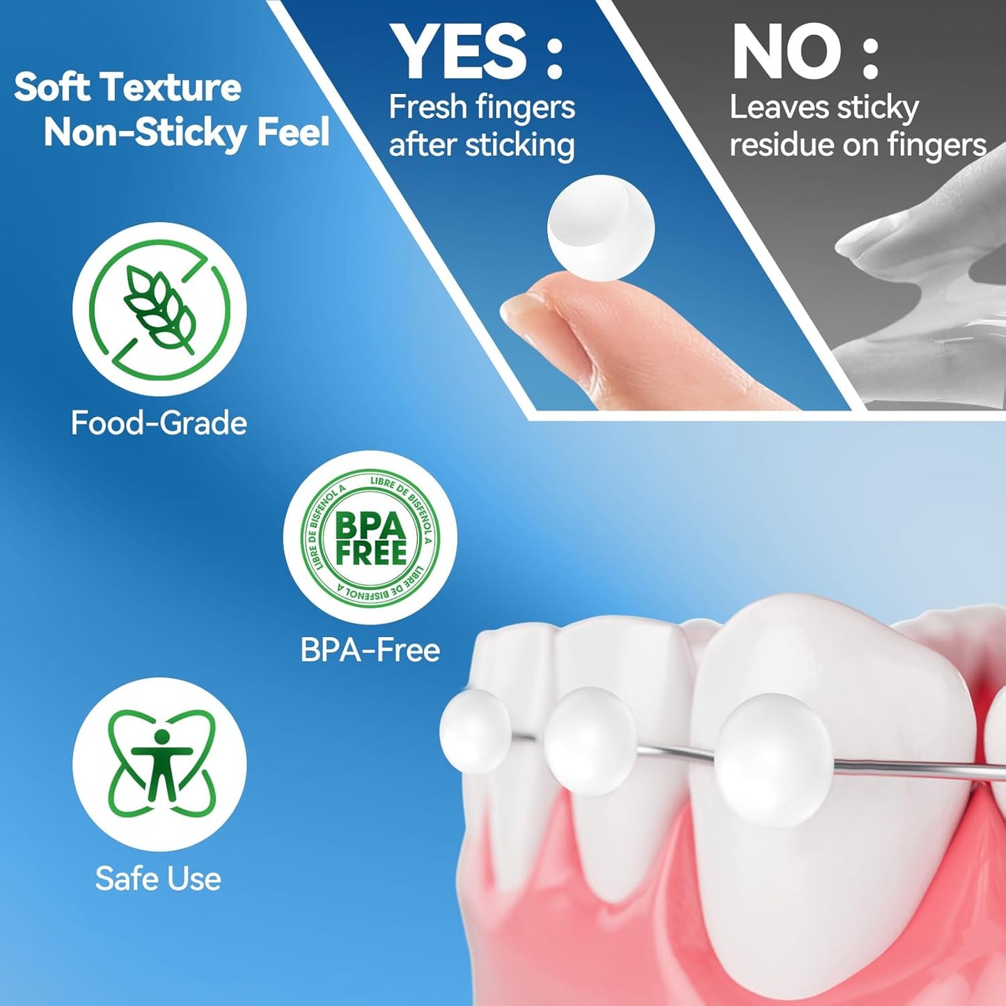 Orthodontic Wax for Braces Wax Dots 140 Individually Wrapped Dental Kit for Wires Unflavored