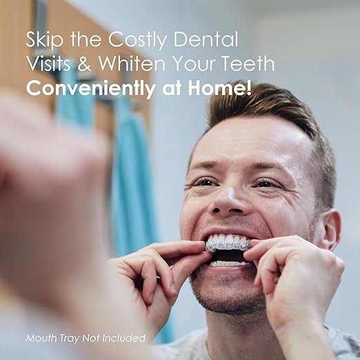 Professional Dental-Grade Teeth Whitening Gel, Sensitivity-Proof, 9% Hydrogen Peroxide Formula - Made in USA - 4 Pack Syringes with Dispensing Tips