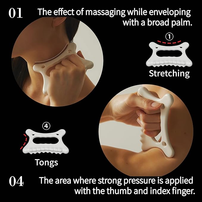 Ceramic Gua Sha, Face&Body Guasha, Korean Gausha, Face Lift, Muscle Relief Massage Board, Skin Care Gift for Men Women