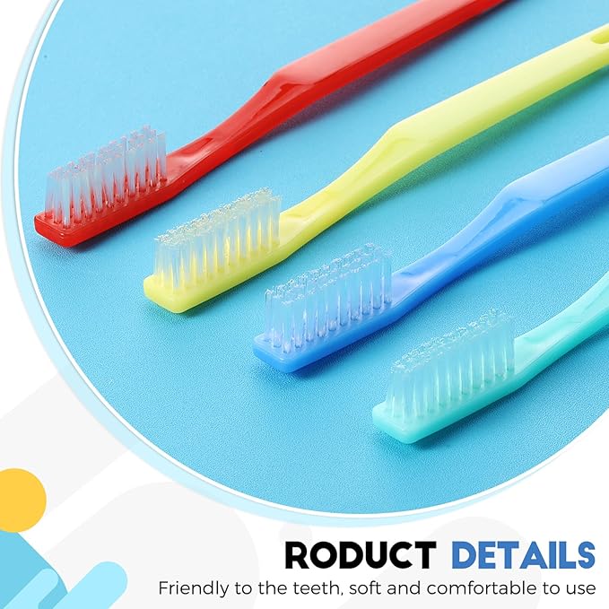 CHENGU 200 Pack Individually Wrapped Disposable Toothbrush Bulk Single Use Toothbrush with Soft Bristle for Women Men Adult Hotels Guest Travel Donation(Multicolor)